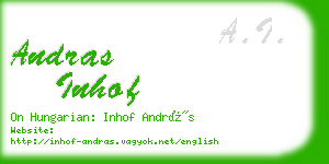 andras inhof business card